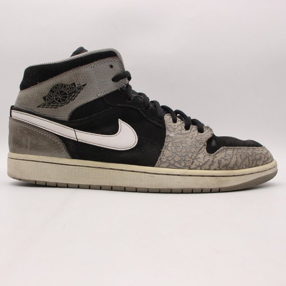 Nike Air Jordan 1 Mid Men's 10.5 Grey Elephant Toe Training Shoes DM1200-016